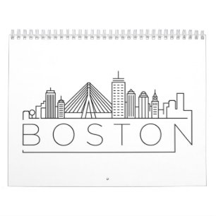 Boston City Skyline, Boston Ma USA Kalender