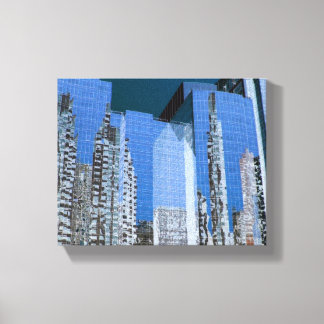 Boston Cityscape Blue Leinwanddruck