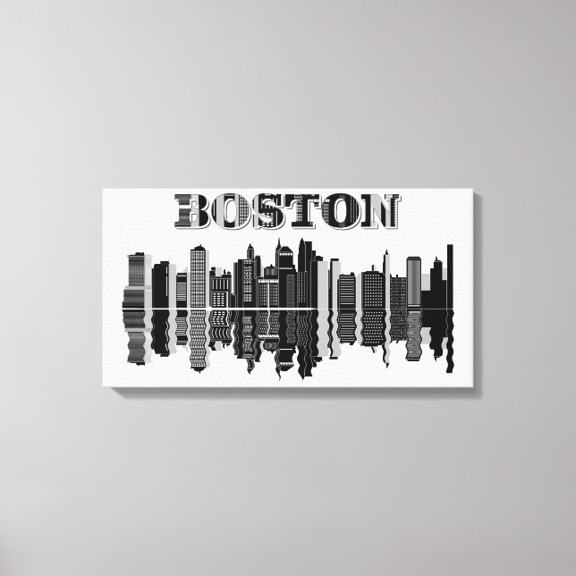 Boston Cityscape Leinwanddruck (Vorderseite)