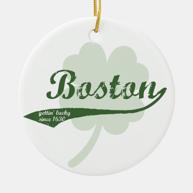 Boston Clover Keramik Ornament (Vorne)