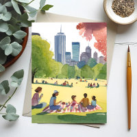 Boston Common Picnic | Wasserfarbenmalerei im Somm