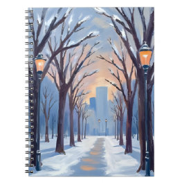 Boston Common | Winter-Schneefall Aquarell Notizblock