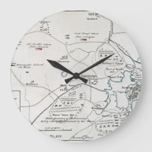 BOSTON-CONCORD KARTE, 1775 GROßE WANDUHR