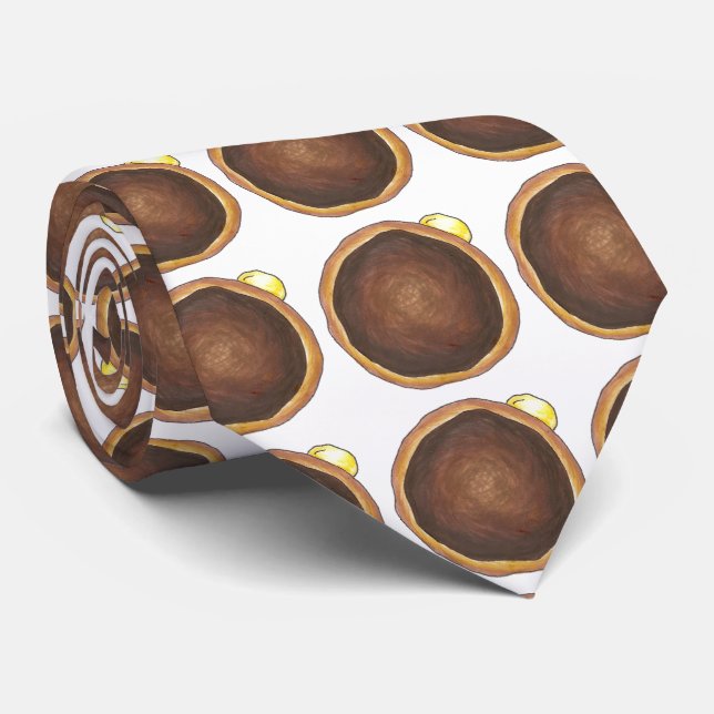 Boston Cream Creme Donut Doughnut Feinschmecker Kr Krawatte (Gerollt)