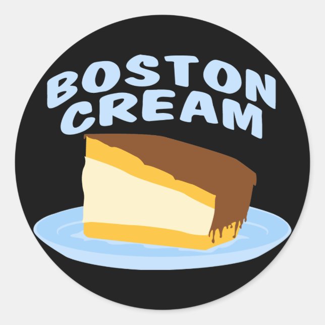 Boston Cream Pie Runder Aufkleber (Vorderseite)