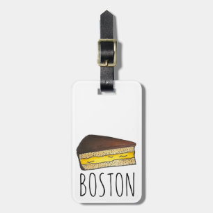 Boston Cream Pie Slice Massachusetts Feinschmecker Gepäckanhänger