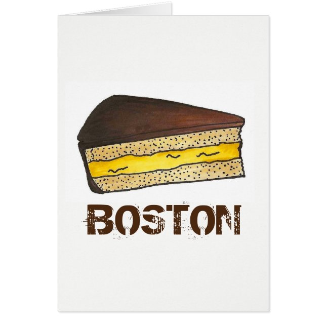 Boston Creme Pie Slice Dessert Massachusetts (Vorne)