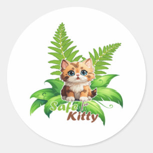 Boston-Farn-Katzensichere-Pflanzen-Mama-Geschenk Runder Aufkleber