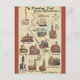 Boston Freedom Trail Postcard Postkarte