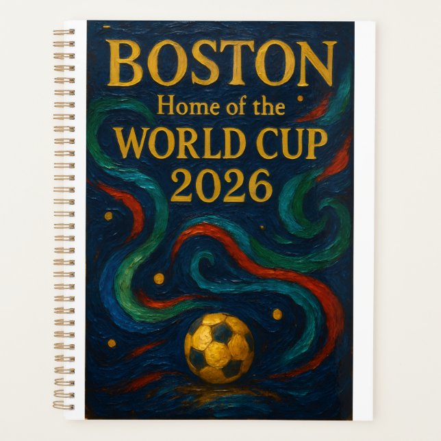 Boston Fußballkunst 2026 Fußballdesign Planer (Vorderseite)