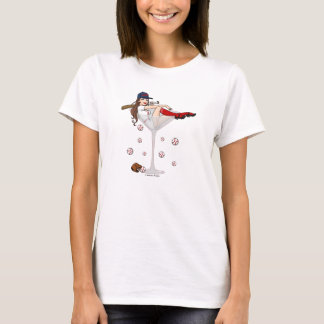Boston Girl Baseball Martini T-Shirt