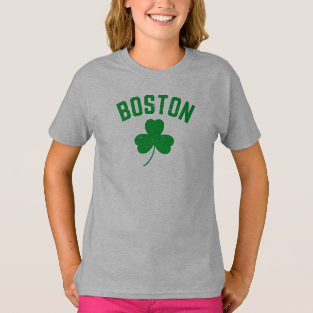 Boston Green Lucky Kleeblatt T-Shirt (Vorderseite)