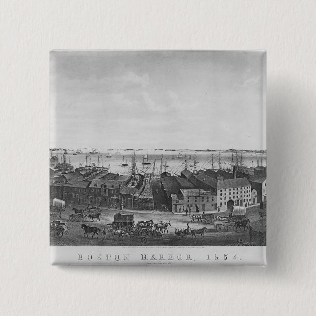 Boston-Hafen, 1854 Button (Vorderseite)