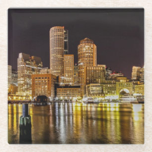 Boston-Hafen Glasuntersetzer