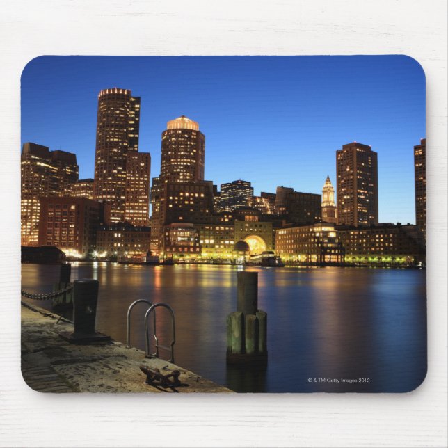 Boston Hafen und Skyline. Boston ist einer der 7 Mousepad (Vorne)