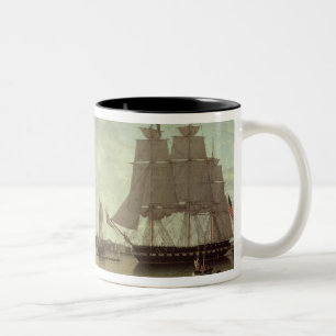 Boston-Hafen vom Konstitutions-Kai Zweifarbige Tasse