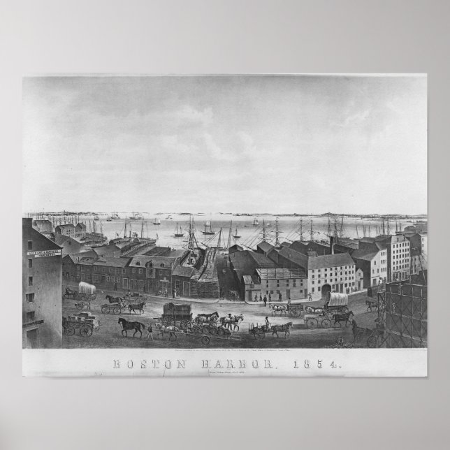 Boston Harbour, 1854 Poster (Vorne)