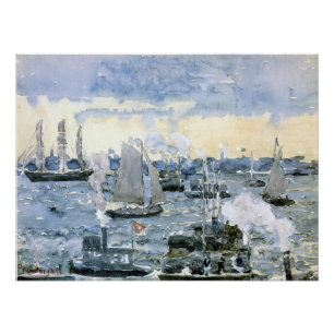 Boston Harbour, Fine Art Malerei, Poster
