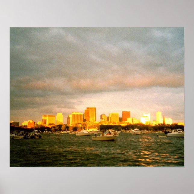 Boston Harbour Landview Fotografy Poster (Vorne)