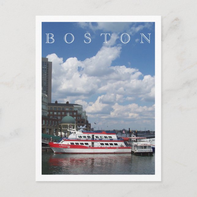 Boston Harbour Postkarte (Vorderseite)