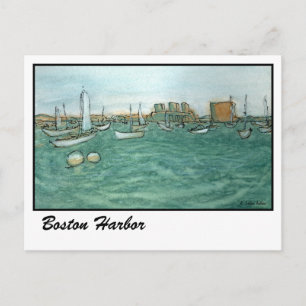 Boston Harbour Postkarte