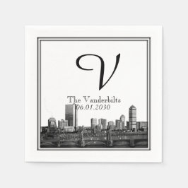 Boston Hochzeit in Urlaubsort Napkin Serviette