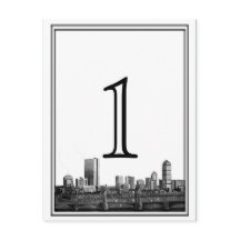 Boston Hochzeit in Urlaubsort Tischnummer