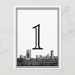 Boston Hochzeit in Urlaubsort Tischnummer