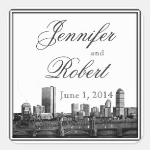 Boston Hochzeit in Urlaubsort Umschlag Aufkleber