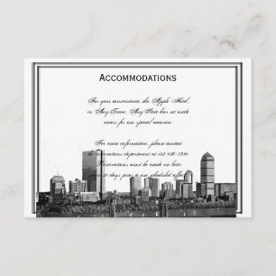 Boston-Hochzeit in Urlaubsorts-Anpassungen Begleitkarte
