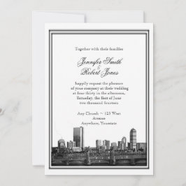Boston-Hochzeit in Urlaubsorts-Einladung Einladung