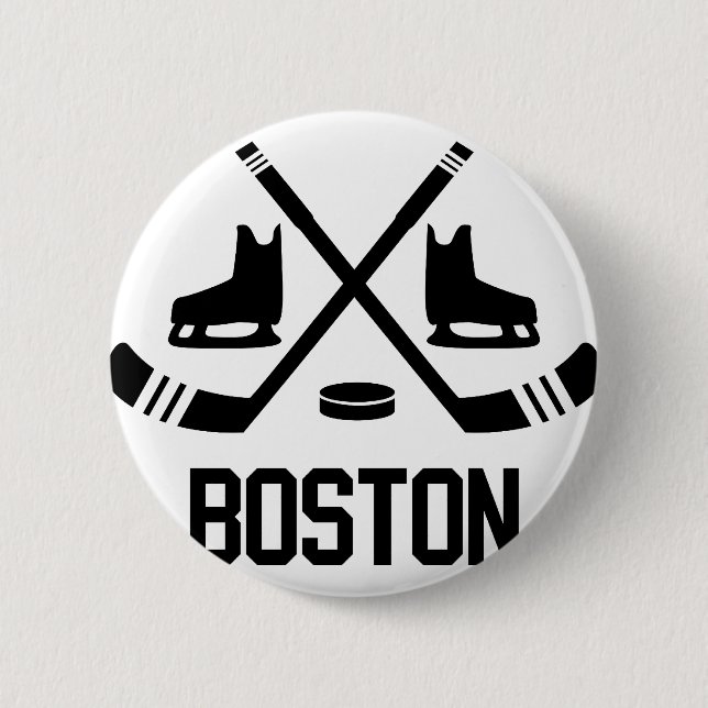 Boston-Hockey Button (Vorderseite)