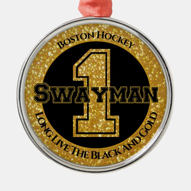 Boston Hockey Swayman 1 Ornament Aus Metall (Vorne)