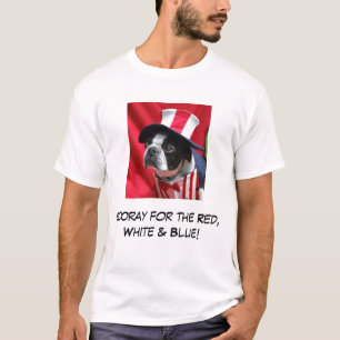 Boston Hooray für den roten weißen u. blauen T - T-Shirt