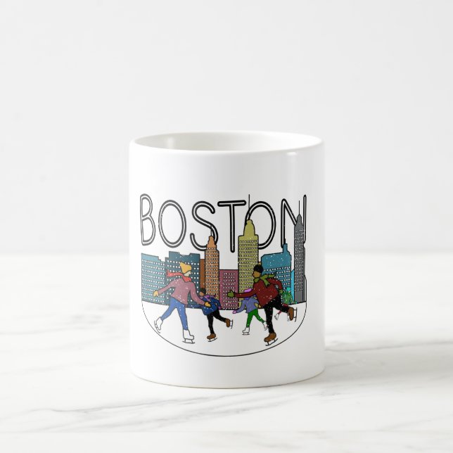Boston Ice Skaten Kaffeetasse (Mittel)