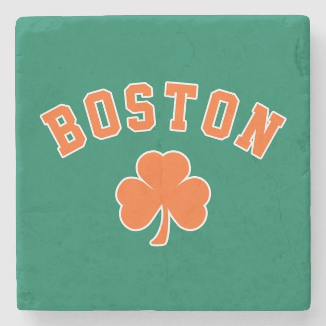 Boston Irisch Steinuntersetzer (Vorderseite)