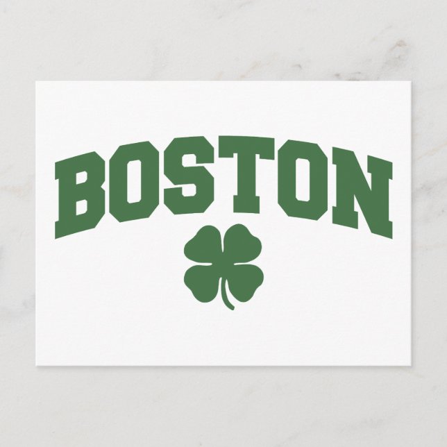 Boston (irisches Kleeblatt) Postkarte (Vorderseite)