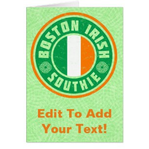 Boston Irish American Southie Card
