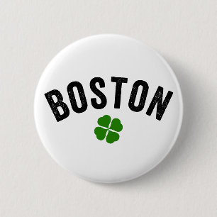 Boston Irish Kleeblatt Button