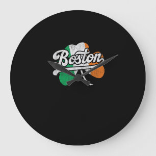 Boston Irish T - Shirt T - Shirt Große Wanduhr