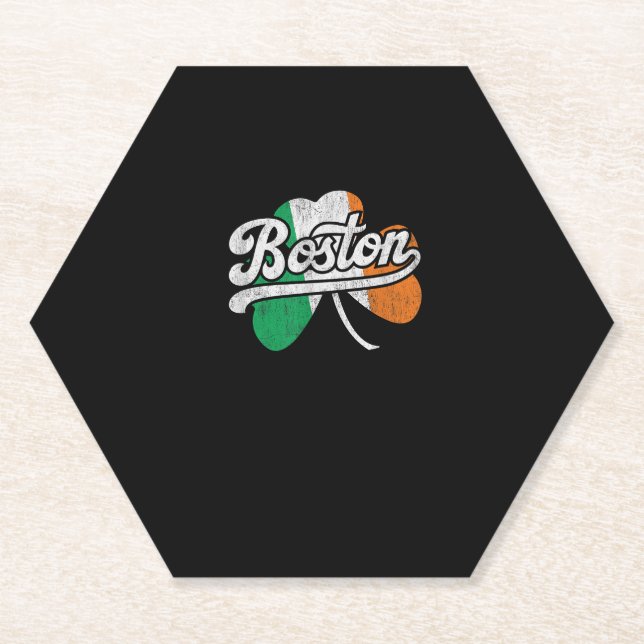 Boston Irish T - Shirt T - Shirt Untersetzer (Vorderseite)