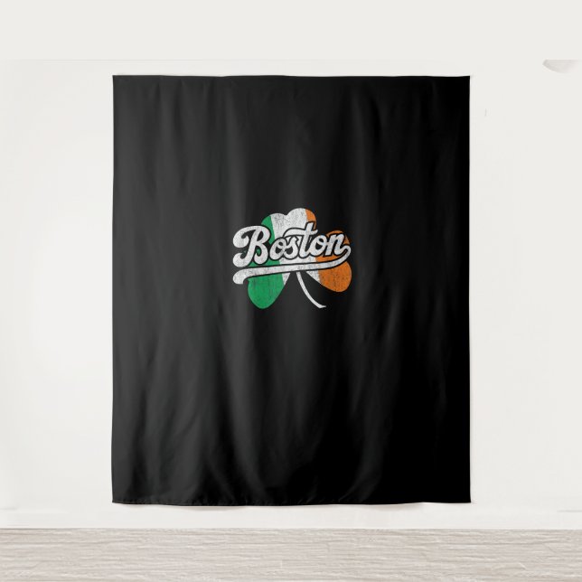 Boston Irish T - Shirt T - Shirt Wandteppich (Vorderseite)
