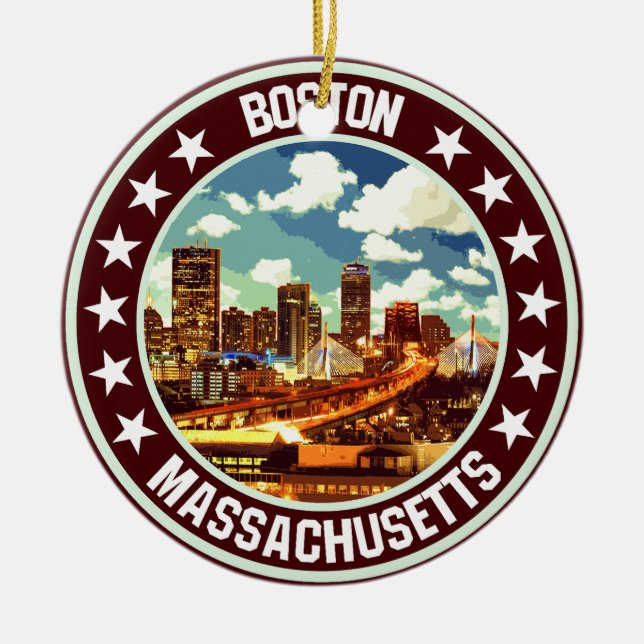 Boston Keramik Ornament (Vorne)