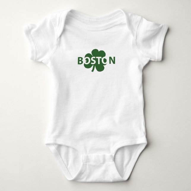 Boston-Kleeblatt Baby Strampler (Vorderseite)