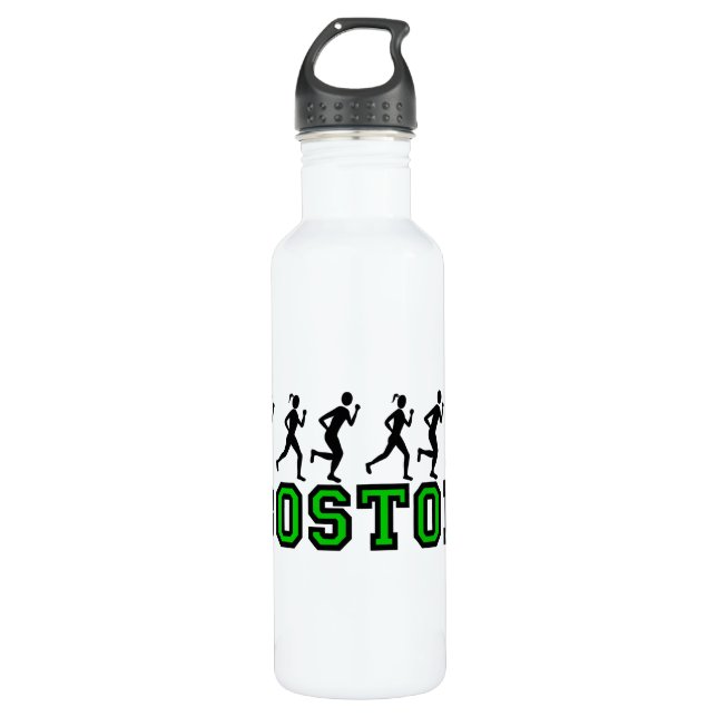 Boston-Läufer Edelstahlflasche (Vorderseite)
