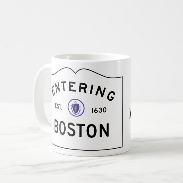 Boston le Massachusetts - tasse de café - panneau (Devant gauche)