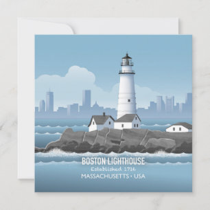 Boston Leuchtturm Karte