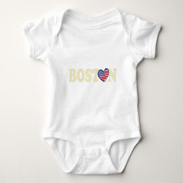 Boston-Liebe Baby Strampler (Vorderseite)