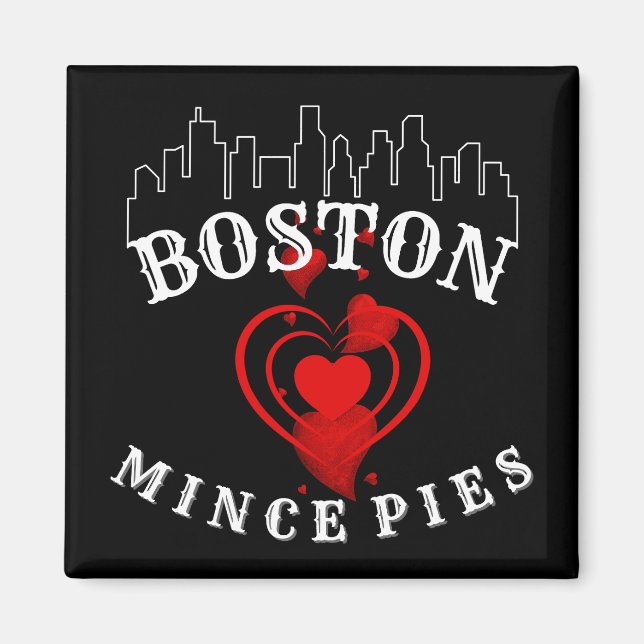 Boston Lieben Mince Pies Cityscape Magnet (Vorne)