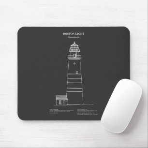 Boston Light Lighthouse - Massachusetts - PD Mousepad